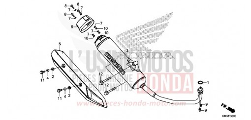 SILENCIEUX D'ECHAPPEMENT NSS125ADF de 2016